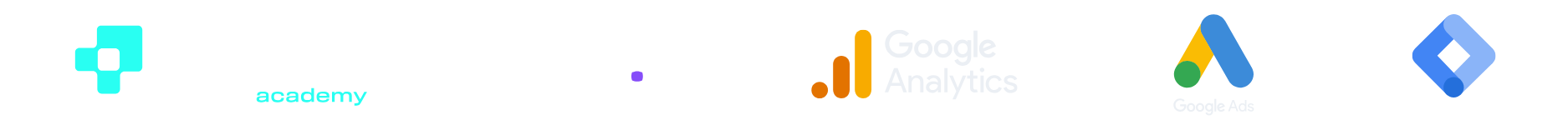 Lista de Logos do Google Analytics, Google Ads, Lytbox Academy e GTM