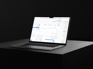 Painel de métricas em notebook